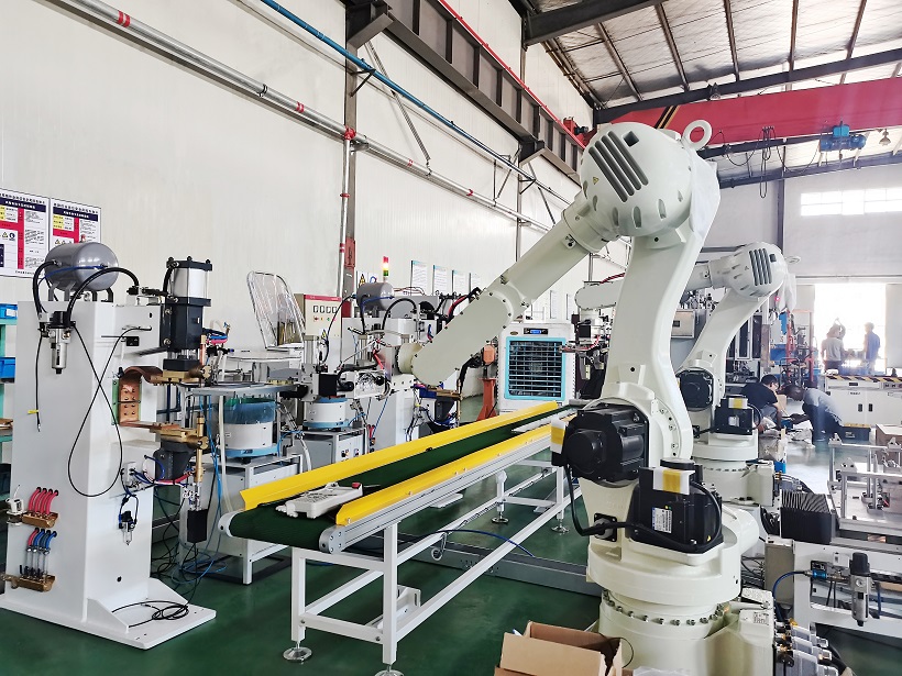 空調外殼自動螺母凸焊工作站